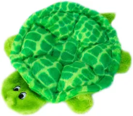 ZippyPaws Squeakie Crawler- No Stuffing Dog Toy to Keep Them Busy, For Small, Medium, & Large Dogs, Squeaky Pet Toy for Boredom, Unstuffed Chew Toy, Soft Plush Puppy Products, SlowPoke the Turtle- 10"