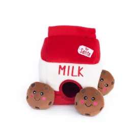 ZippyPaws Zippy Burrow Holiday Santa's Milk & Cookies Puzzle Dog Toy (Puzzle Dog Toy)