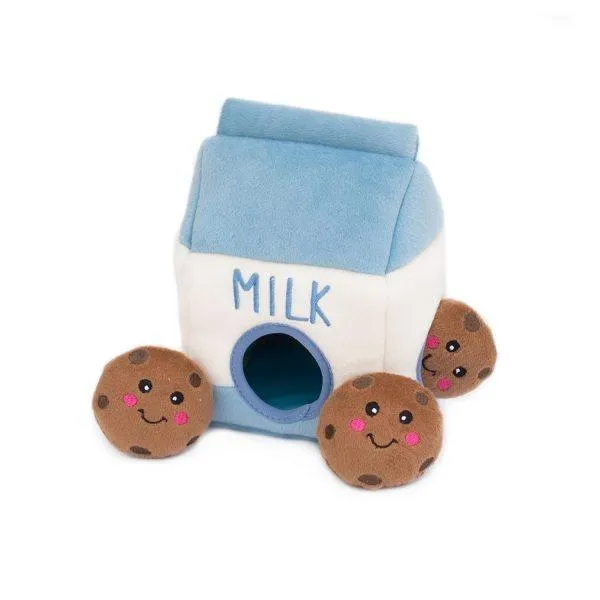 ZippyPaws Zippy Burrow Milk & Cookies Hide & Seek Puzzle Dog Toy (Puzzle Dog Toy)